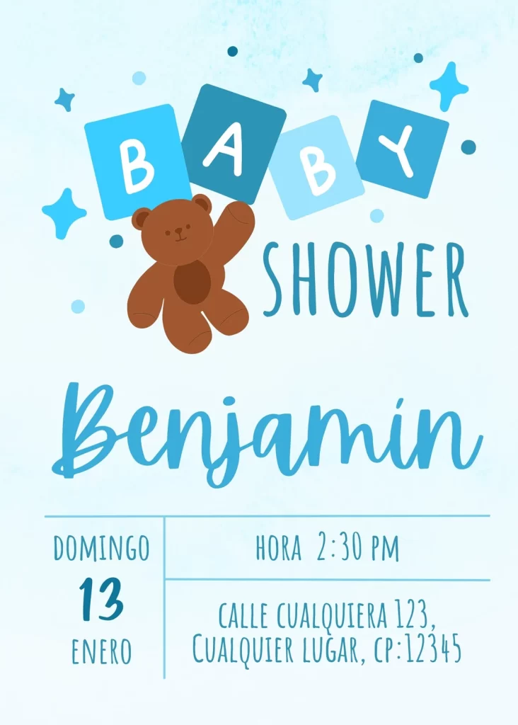 Invitaciones de Baby Shower para imprimir
